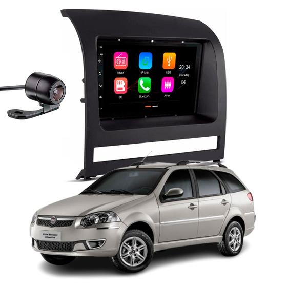 Imagem de Multimídia MP5 7" Pol. Palio Siena Strada Idea Palio Weekend CarPlay/Android Moldura Câmera de Ré