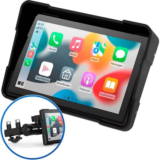 Imagem de Multimidia Para Moto Carplay Android Auto Sem Fio Bluetooth 