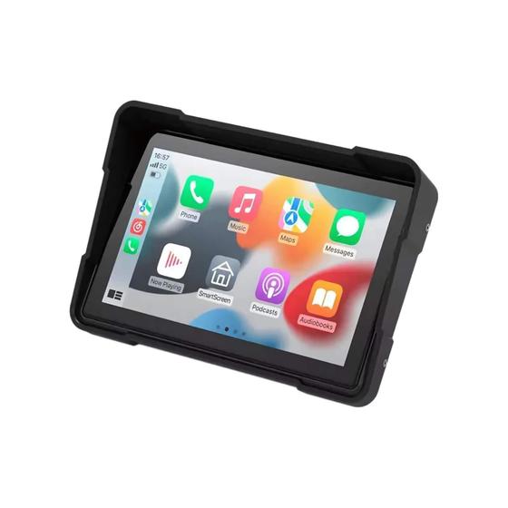 Imagem de Multimidia para Moto Carplay Android Auto Sem Fio Bluetooth Monitor 5" Touch Screen H-Tech-HM-500