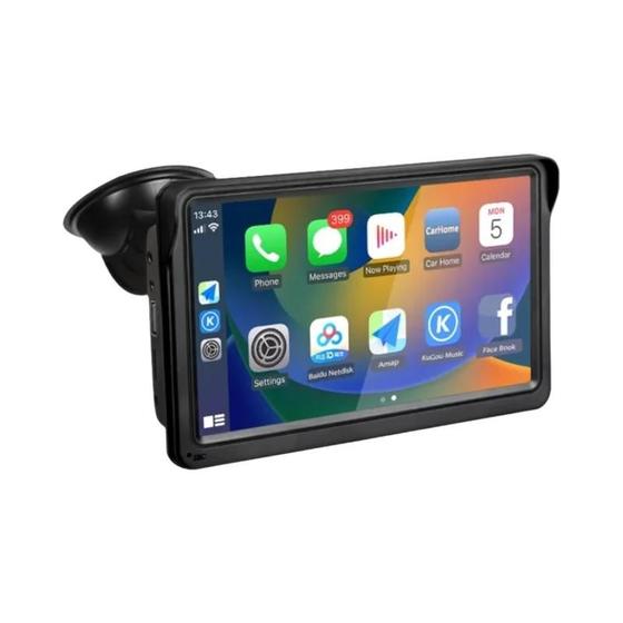 Imagem de Multimídia Player Automotivo 7 Polegadas com Carplay e Android Auto - Tela Touchscreen, USB e Aux