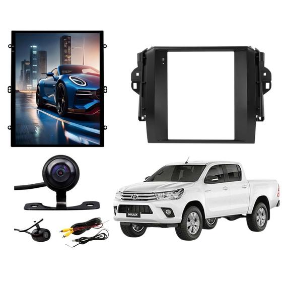 Imagem de MULTIMIDIA TESLA TOYOTA HILUX 2017/23 AR ANALOGICO QUADCORE 32GB FLASH 2GB RAM ANDROID COM CARPLAY e ANDROID AUTO