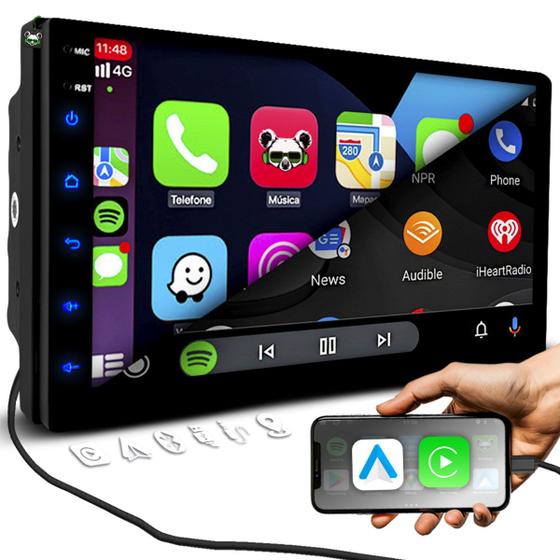 Imagem de Multimídia Universal 7pol Mp5 Ips 2 Din Carplay Android Auto USB