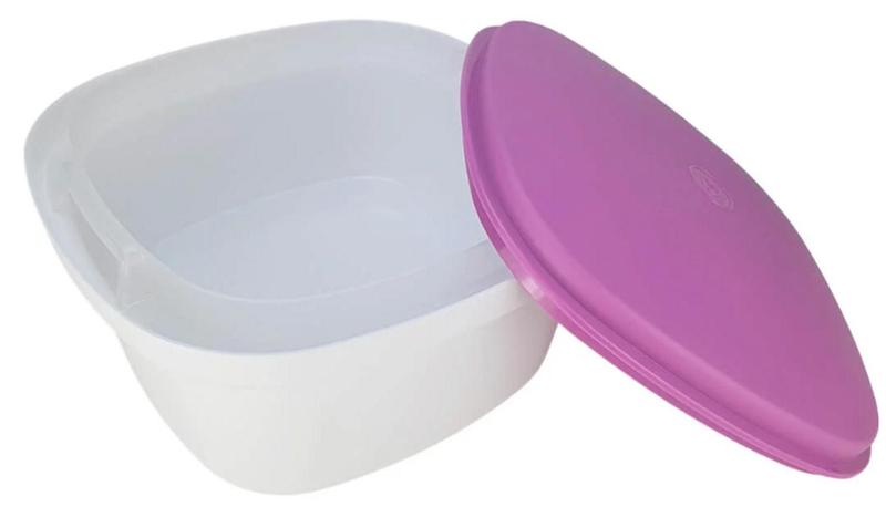 Imagem de Múltipla 2,5 litros Branca e Lilás com escorredor transparente Tupperware