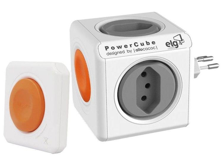 Imagem de Multiplicador de Tomadas 4 Saídas com Controle - Remoto Bluetooth ELG PowerCube Remote PWC-RM4CR