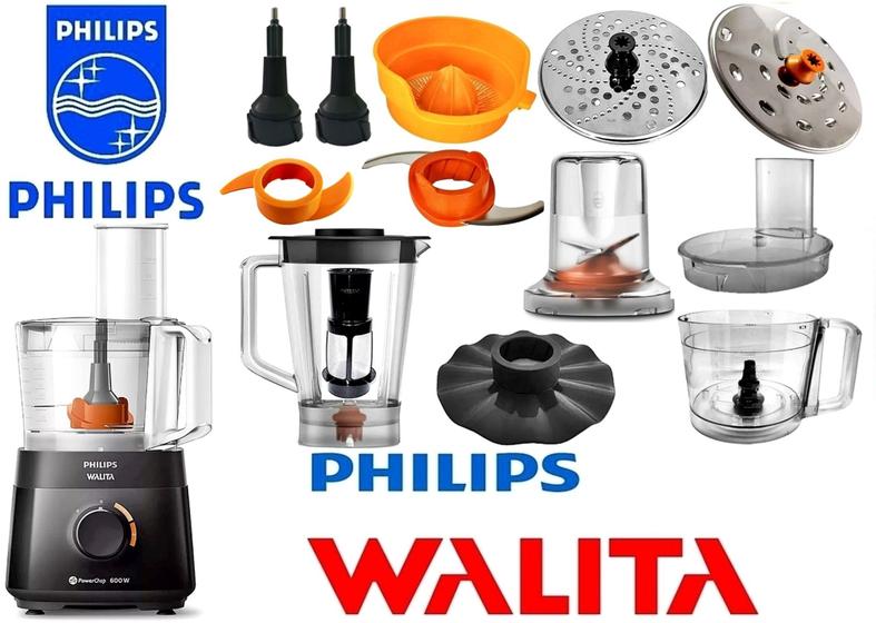 Imagem de multiprocessador 127V 600W com 13 Itens e 2 discos inox com 2 Anos De Garantia