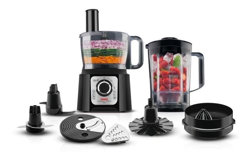 Multiprocessador Arno Multichef 7 em 1 700W e 3,1L Preto Menor preço em Multiprocessador Arno Multichef 7 em 1 700W e 3,1L Preto