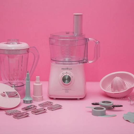 Imagem de Multiprocessador Britânia Bmp1100rs 12 Em 1 Rosa 1000w Cor Rosa