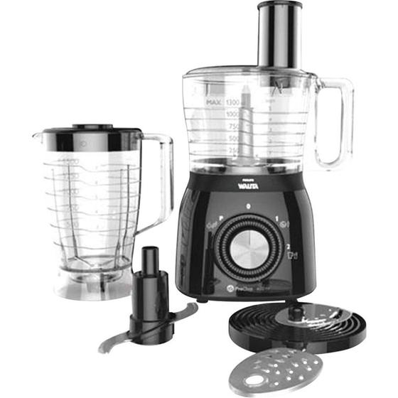 Imagem de Multiprocessador de Alimentos 1.5L Walita Viva Collection RI7630 com Liquidificador e 2 Velocidades Preto 127V