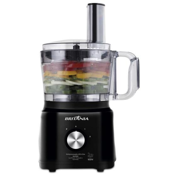 Multiprocessador de Alimentos Britânia All In One Bmp900 Preto 900w Menor preço em Multiprocessador de Alimentos Britânia All In One Bmp900 Preto 900w