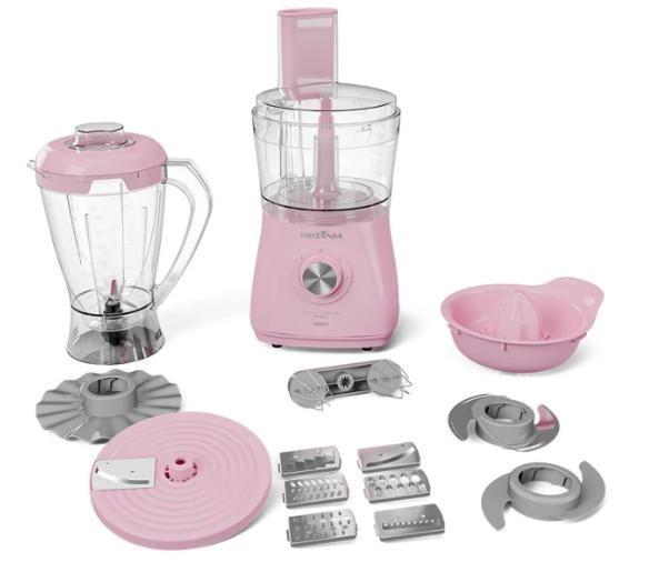 Imagem de Multiprocessador liquidificador 12x1 britania luxx pink 1000w 220v