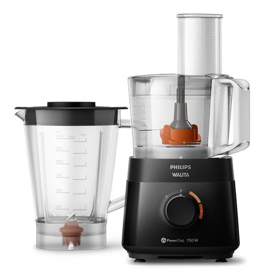 Multiprocessador Philips Walita PowerChop 750W Preto 110V Menor preço em Multiprocessador Philips Walita PowerChop 750W Preto 110V