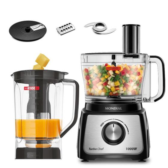 Imagem de Multiprocessador Turbo Chef 5 em 1 Mondial Preto 1000W MPN-01-B
