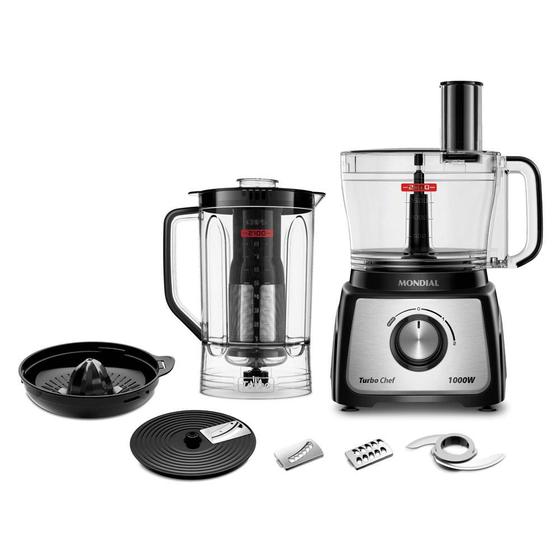 Multiprocessador Turbo Chef 7 em 1 Mondial MPN-01-BE Preto 127V Menor preço em Multiprocessador Turbo Chef 7 em 1 Mondial MPN-01-BE Preto 127V