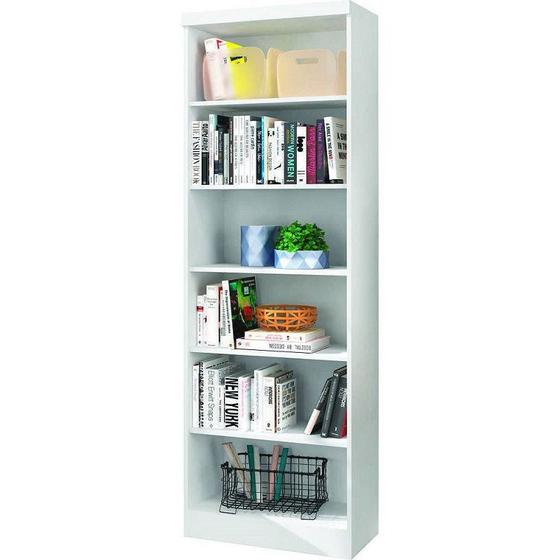 Multiuso Livreiro Estante 1404 Sem Portas Branco - Qmovi Móveis Menor preço em Multiuso Livreiro Estante 1404 Sem Portas Branco - Qmovi Móveis