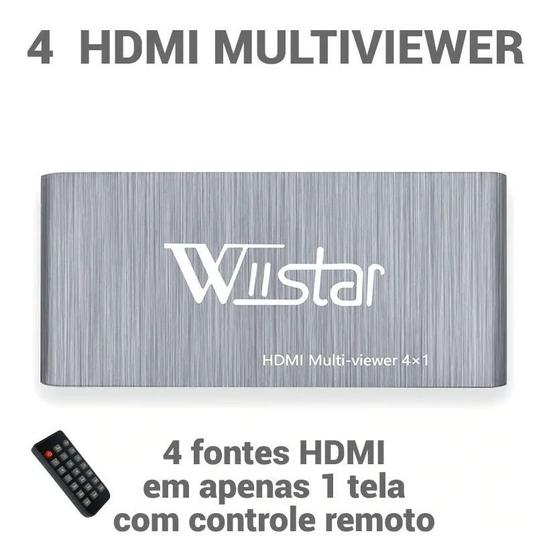 Imagem de Multiviewer 4 Fontes Hdmi Em 1 Monitor Full Hd Wiistar