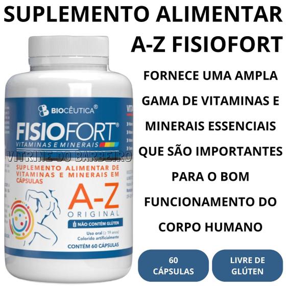 Imagem de Multivitamína 60 Cápsulas Suplemento Alimentar Fisiofort A-Z