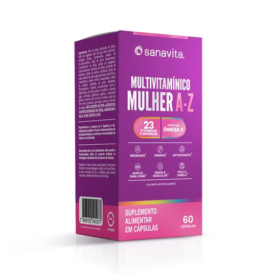 Imagem de Multivitamínico A-Z Ômega 3 DHA/EPA Sanavita antioxidante