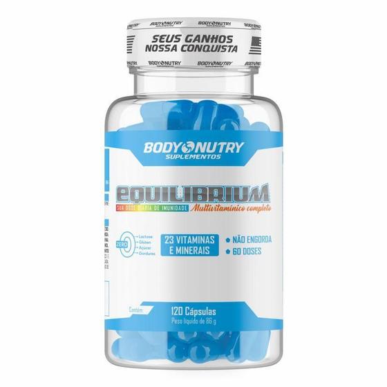 Imagem de Multivitaminico Equilibrium 120 Capsulas Para Homens e Mulheres Biotina 23 Vitaminas e Minerais Suplemento Capsulas em Po Premium Importado