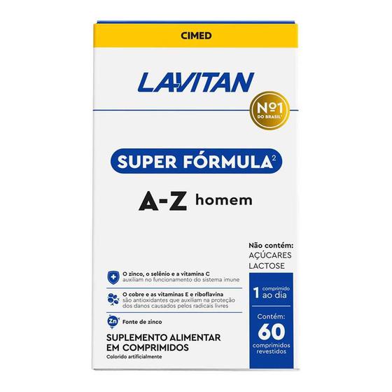 Imagem de Multivitamínico Lavitan Super Fórmula A-Z Homem 60 Comprimidos
