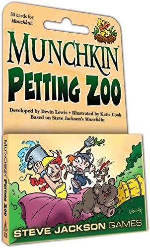 Imagem de Munchkin Petting Zoo Card Game (Mini-Expansão)  30 Cartões  Adultos, Crianças e  de Jogos em Família Fantasy Adventure Jogo de RPG  Idade 10+  3- 6  de Jogadores Tempo médio de reprodução 120 min  Steve Jackson Jogos