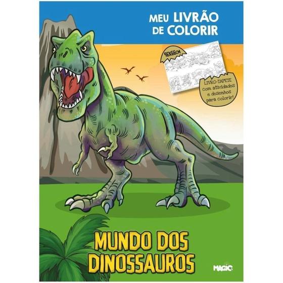 Imagem de Mundo dos dinossauros - meu livrão de colorir - livro tapete