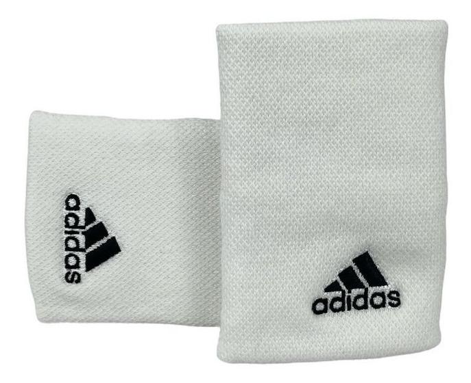 Imagem de Munhequeira Adidas Wristband Grande Branco e Preto