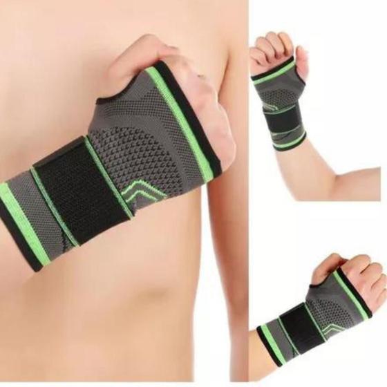Imagem de Munhequeira Punho Mão Protetor Pulso Tendinite Órtese Ajustável Academia Esporte Pesado