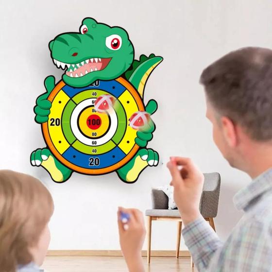 Imagem de Mural mira Alvo Montessori Sticky Ball Bola Dinossauro brinquedo