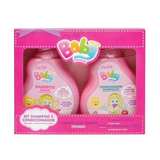 Imagem de Muriel Baby Estojo Infantil Menina Shampoo + Condicionador 100ml