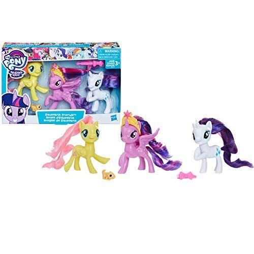 Imagem de My Little Pony Toy Twilight Sparkle, Rarity &amp Fluttershy 3-Pack, Introdução à Amizade é Mágica, Idades 3 e Up