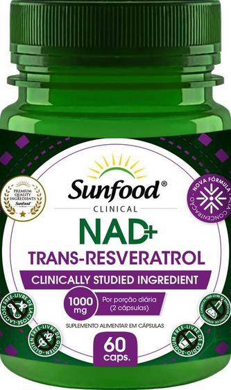 Imagem de Nad Resveratrol 1000mg 60 Cápsulas - Sunfood