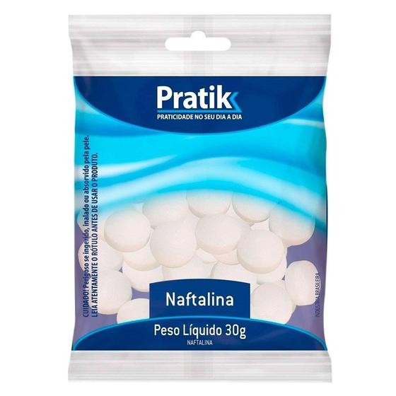 Naftalina Pratik em Bolas 30g Repelente para Pragas Magazine Luiza