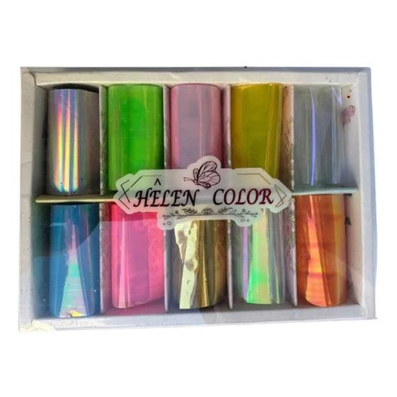 Imagem de Nail Foil Caixa Com 10 Rolos  - Helen Color