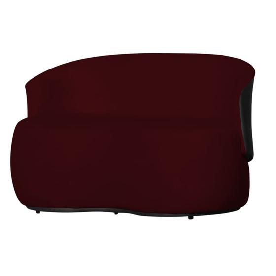 Imagem de Namoradeira Beatriz Suede Bordo Composê material sintético Preto - Belliv Decor