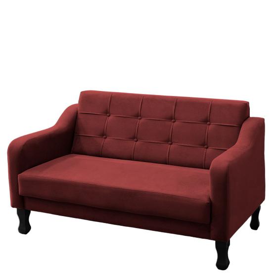 Imagem de Namoradeira Bella Decorativa 2 Lugares Vermelho