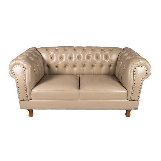 Imagem de Namoradeira  Chesterfield Duque Corano Bege/ sala de estar, escritório, salão, decoração, consultório