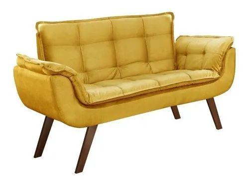 Imagem de Namoradeira Chesterfield Luxo Opala Suede Amarelo