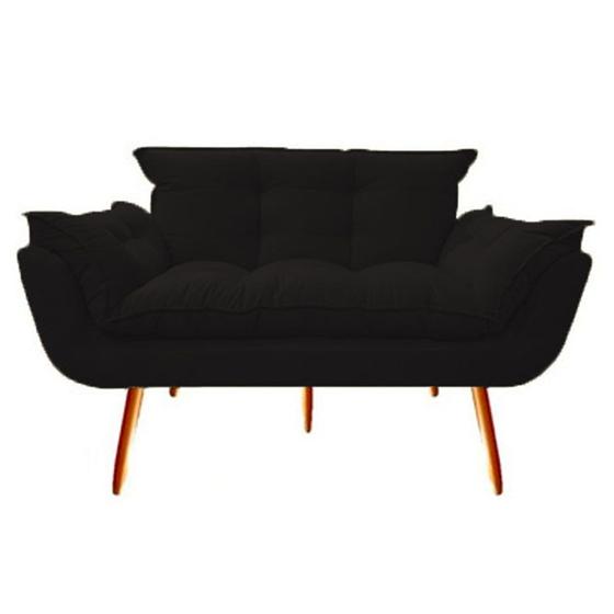 Imagem de Namoradeira Decorativa Opala Suede Preto - Twdecora