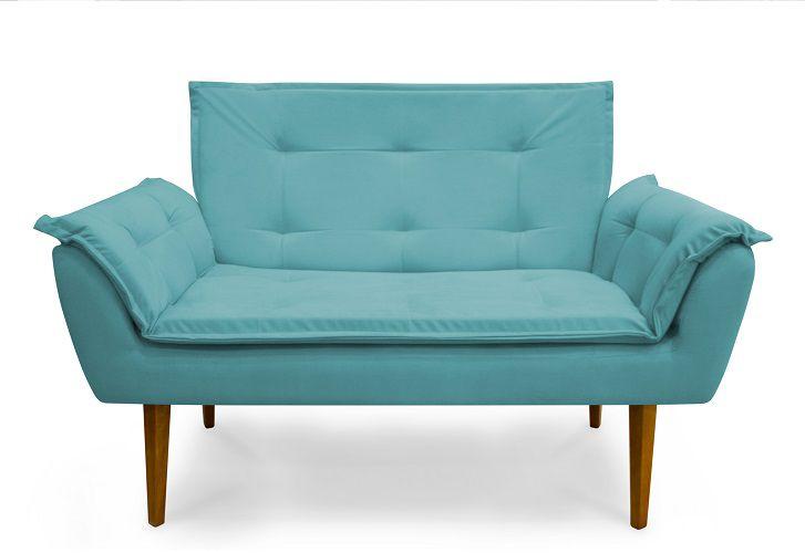 Imagem de Namoradeira Opala Suede Azul Turquesa - MeularDecor