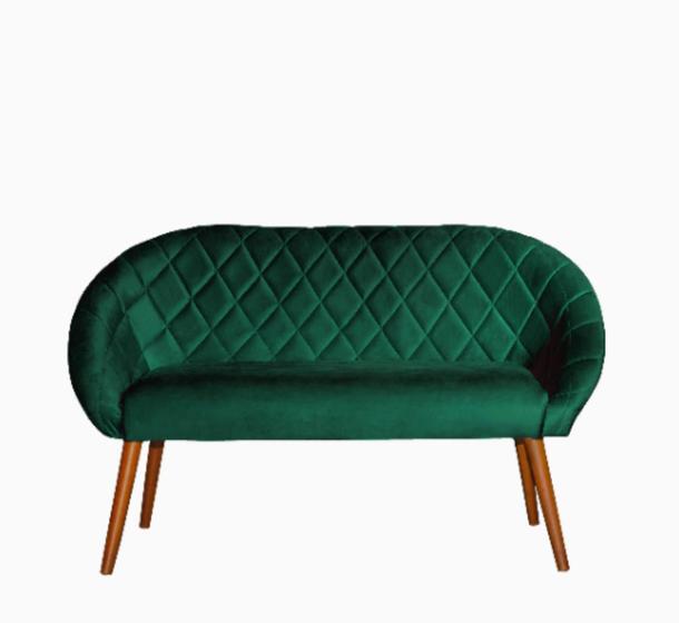 Namoradeira Sofá 2 Lugares Pé Palito Estofada Decor B&A Luxo Menor preço em Namoradeira Sofá 2 Lugares Pé Palito Estofada Decor B&A Luxo