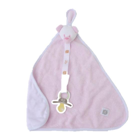 Imagem de Naninha Blanket Atoalhada Urso Rosa - Zip