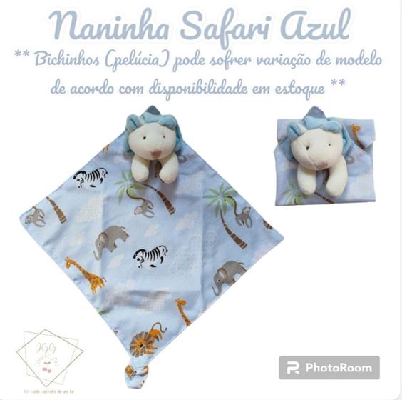 Imagem de Naninha Dupla Face com Pelúcia Bichinhos e Porta Chupeta Diversas Estampas.