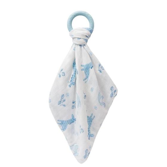 Imagem de Naninha Estampada com Mordedor Argola Azul - BUBA