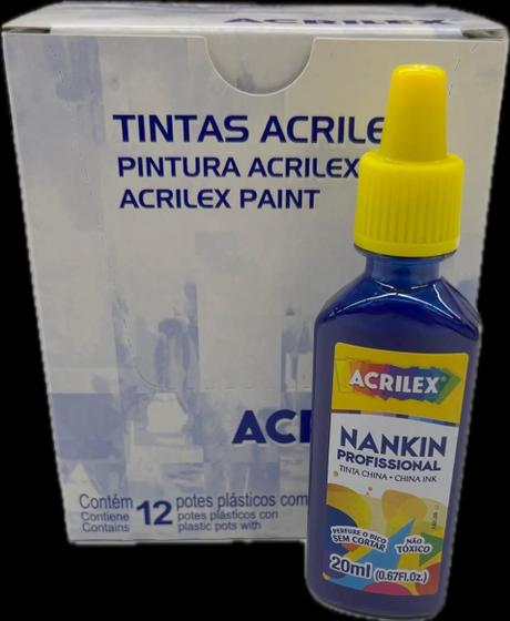 Imagem de Nankin acrilex 20 ml azul turquesa - caixa 12 unds