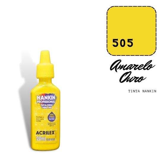 Imagem de Nankin Profissional Acrilex 20ml Amarelo Ouro