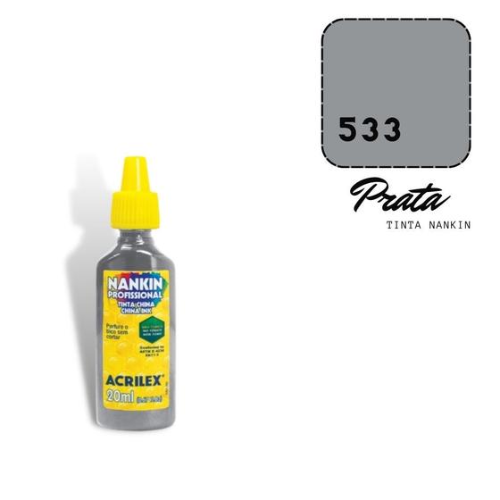 Imagem de Nankin Profissional Acrilex Met. 20Ml Prata