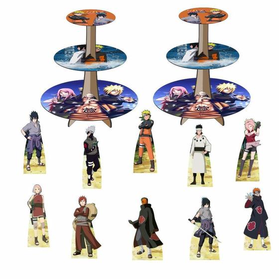 Imagem de Naruto Shippuden Clássico Kit 2 Baleiros 10 Displays Mesa