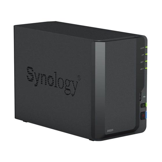 Imagem de NAS Synology Diskstation 2 baias DS223 (Realtek RTD1619B, 2GB DDR4, 1x 1GbE LAN, 3x USB 3.2, sem discos)