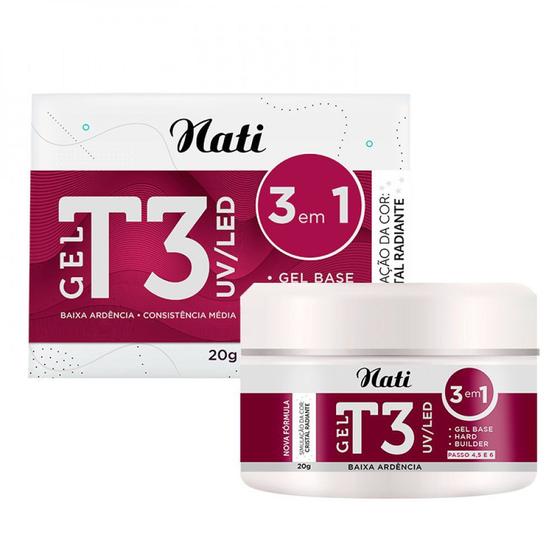 Imagem de Nati Alongamento Gel T3 Uv/Led Cristal Radiante - 20g