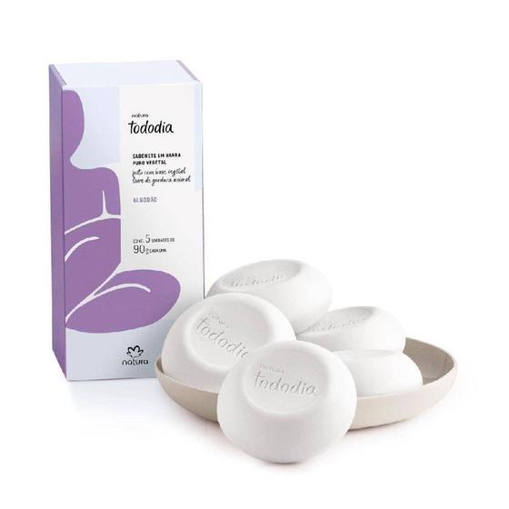 Natura Tododia Algodão Sabonete em Barra Vegetal 5x90g Menor preço em Natura Tododia Algodão Sabonete em Barra Vegetal 5x90g